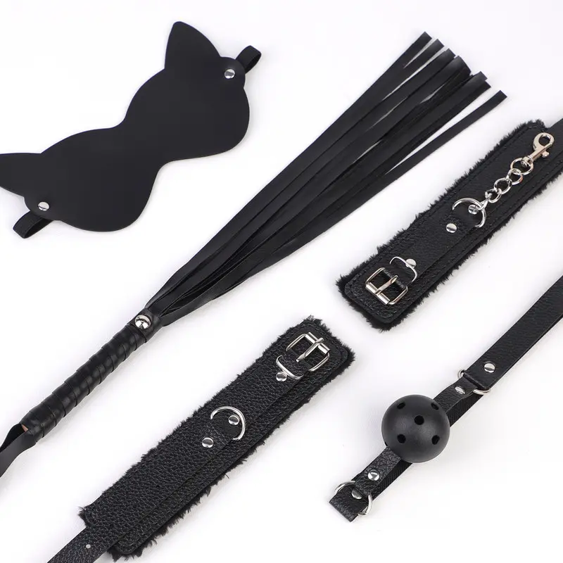 Glossy PVC & Plush Kitten 4-Piece Set - Image 2