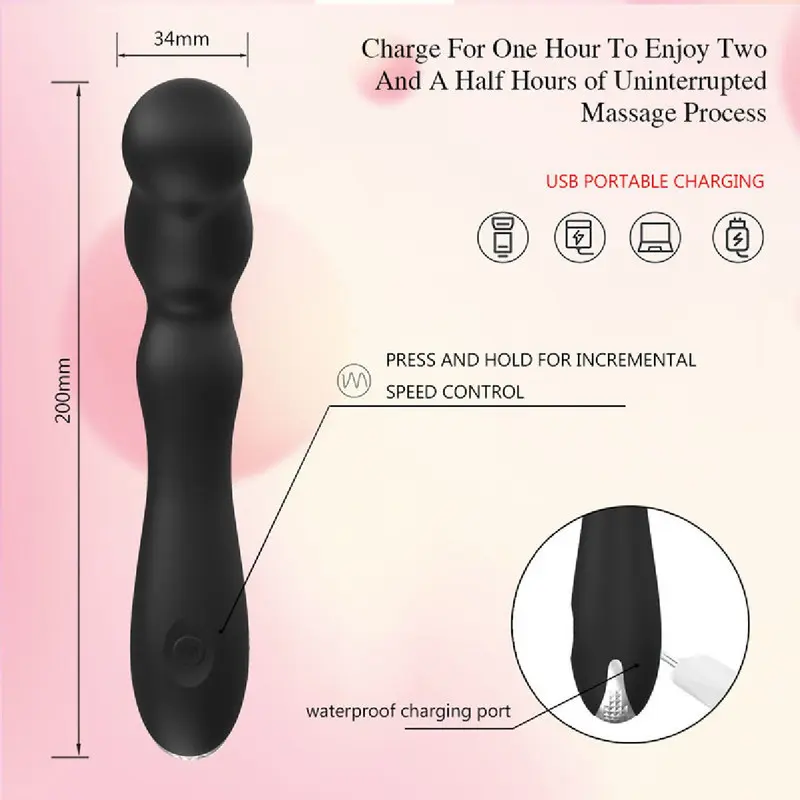 AITT Customizable Multi-Frequency Vibrator, Unisex G-Spot & Prostate Massager - Image 4