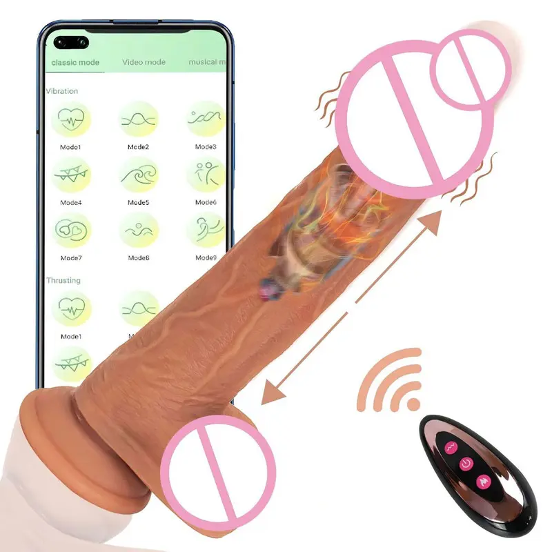 APP Control Liquid Silicone Realistic Vibrator