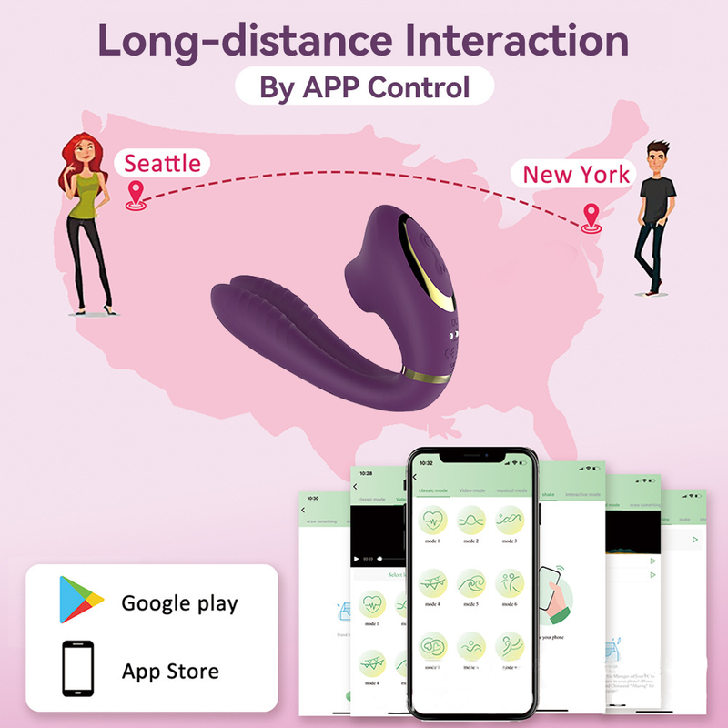 Wireless APP Remote Suction Vibrator ?C Interactive Pleasure for Couples - Image 4