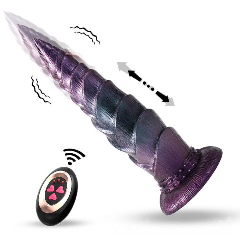 Multicolor Realistic Telescopic Vibrating Anal Plug for Adults