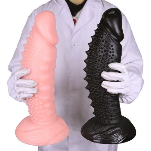 AD501 Ribbed Texture Suction Cup Dildo for Women