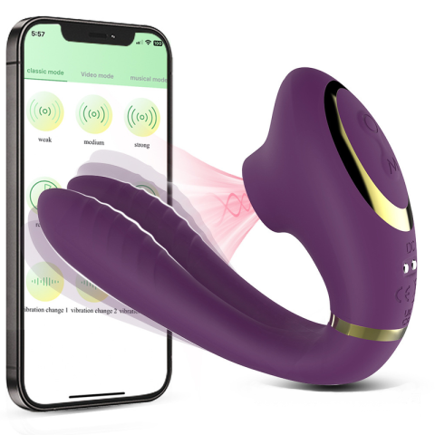 Wireless APP Remote Suction Vibrator ?C Interactive Pleasure for Couples