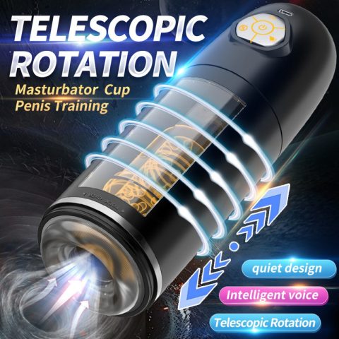 LED Light Electric Automatic Masturbation Cup for Men